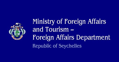 Minister for Foreign Affairs and Tourism, Sylvestre Radegonde receives Japanese Ambassador and Commander of visiting Japanese Training Squadron