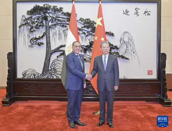 Zhao Leji Meets with Prime Minister of Egypt Mostafa Madbouly