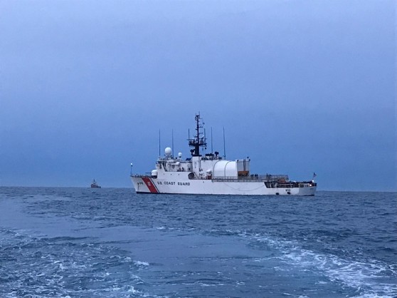 The US Coast Guard Cutter THETIS conducts maritime security drills in Sao Tome and Principe