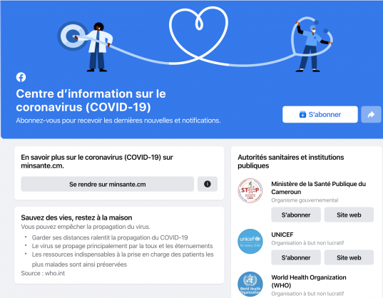 Facebook launches Coronavirus Information Center in 17 African countries