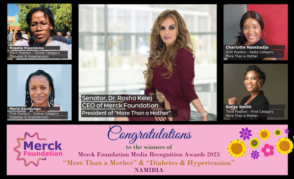 Merck Foundation Chief Executive Officer (CEO) announce Namibian winners of their Media Awards to break Infertility Stigma, Support Girl Education and Diabetes- Hypertension awareness