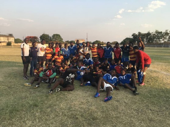 Rugby : Young Ruggers in Zambia doing Community Service Works