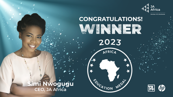 Junior Achievement (JA) Africa’s Chief Executive Officer (CEO), Simi Nwogugu, wins Prestigious Africa Education Medal 2023