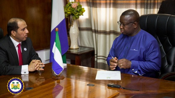 President Julius Maada Bio Meets Deputy Foreign Affairs Minister of the United Arab Emirates in Freetown