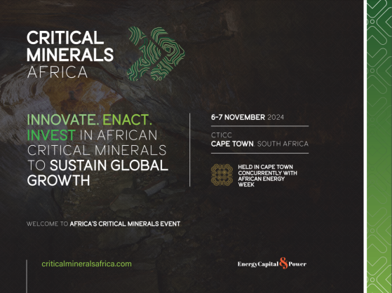 Critical Minerals Africa 2024 Returns to Cape Town – Driving Capital, Innovation and Technology