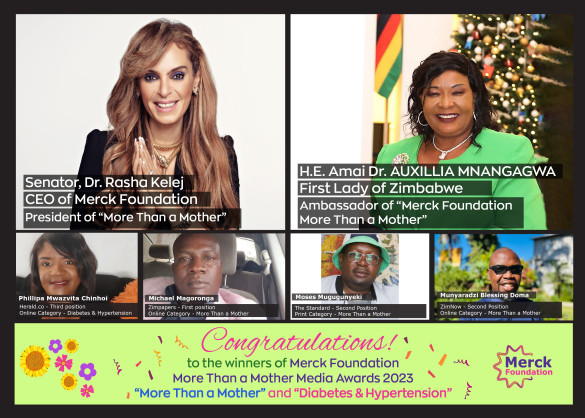 <div>Merck Foundation Chief Executive Officer (CEO) & Zimbabwe First Lady announce Zimbabwean Winners of their Media Awards to break Infertility Stigma, Support Girl Education and Diabetes- Hypertension awareness</div>