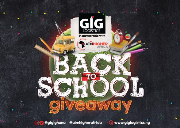 GIG Logistics Ghana partners with Aim Higher Africa to launch the Back-2-School Giveaway for 1000 children in low income communities in Accra