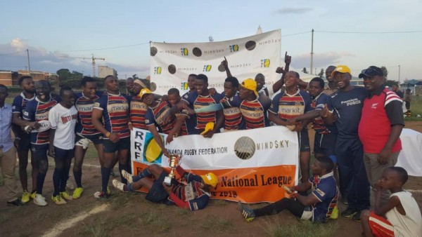 Kigali Sharks rugby football lift first mindsky national league title in Rwanda