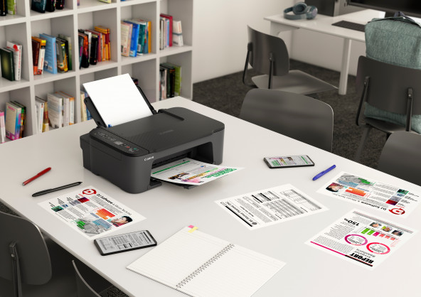 Print, scan and copy effortlessly with the Canon PIXMA TS3440, a compact and easy-to-use entry-level printer