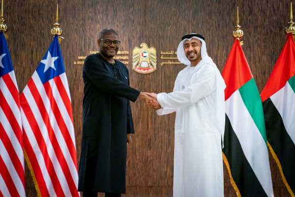 H.H. Sheikh Abdullah bin Zayed receives Minister of Foreign Affairs of Liberia