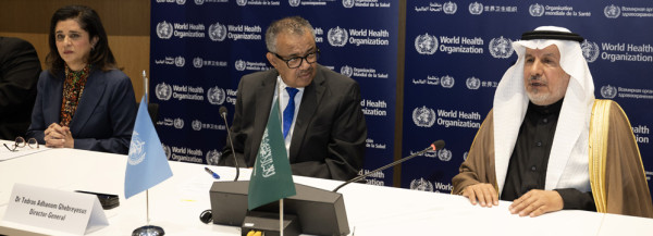 World Health Organization (WHO) welcomes funding support from the King Salman Humanitarian Aid and Relief Centre (KSrelief) for critical health response operations in Sudan, Syria, and Yemen