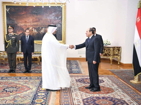 <div>President of Egypt Receives Credentials of Qatar's Ambassador</div>