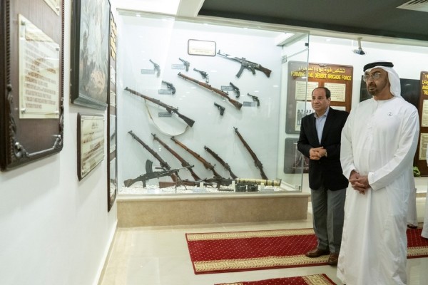 His Highness Sheikh Mohamed bin Zayed, Egyptian President visit Al Alamein War Museum