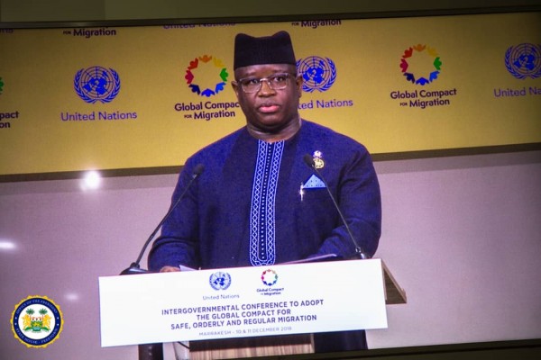 President Julius Maada Bio Calls for Effective Management of Global Cooperation on Migration in Marrakech