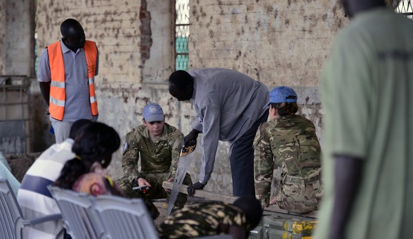 UN peacekeepers prepare the next generation of construction workers in Malakal (by Janet Adongo)