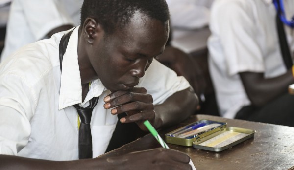 Displaced students sit exams with support from UNMISS (By Francesca Annemarie Mold)